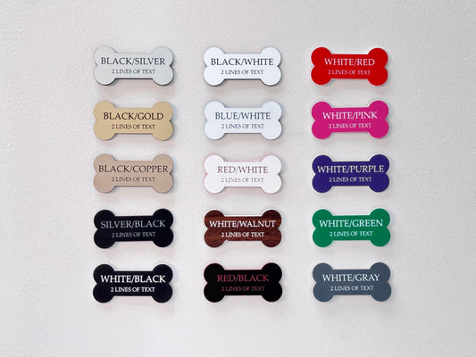 Engraved Dog Bone Plaque
