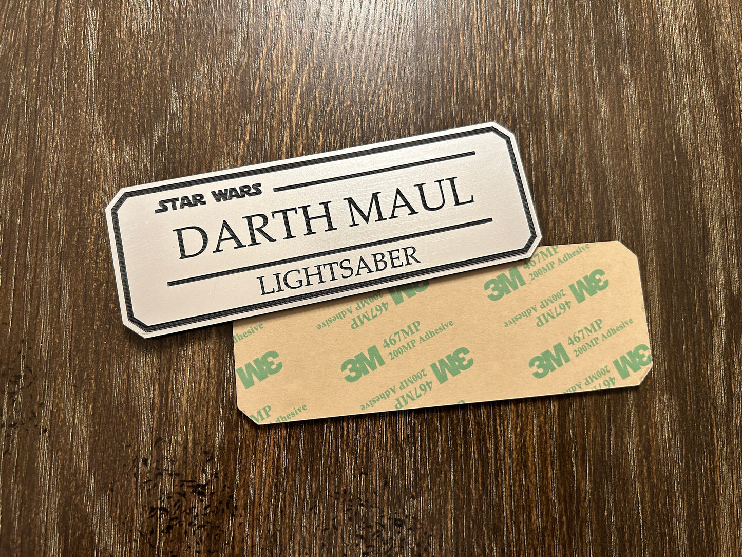 Name Plate for Lightsaber & Prop Display (Large)