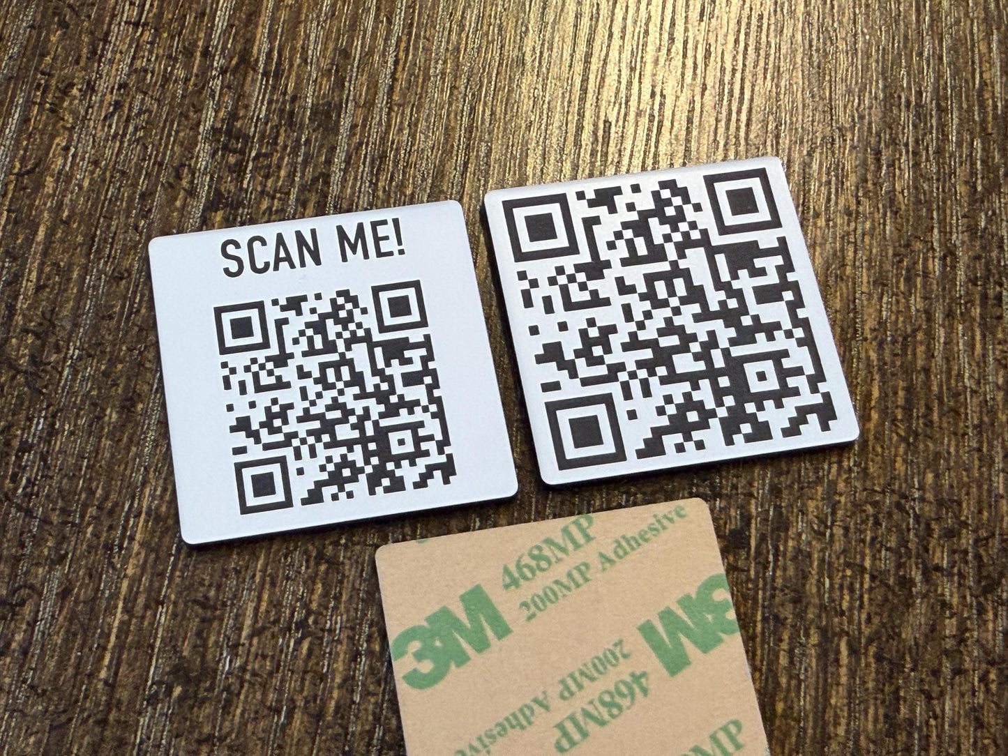 Engraved QR Code Peel and Stick – Business, WiFi, Website Customization