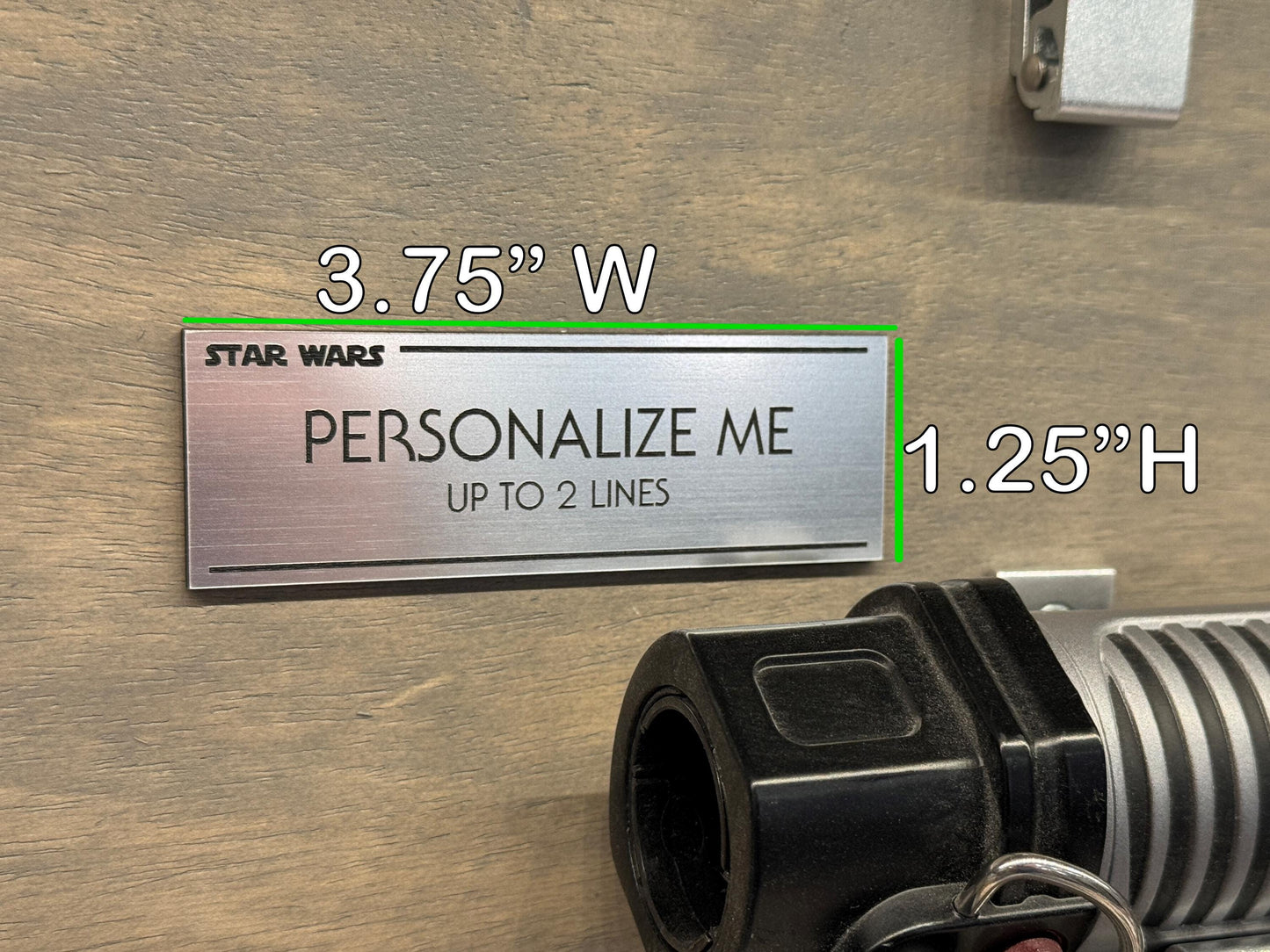 Name Plate for Lightsaber & Prop Display (Medium)