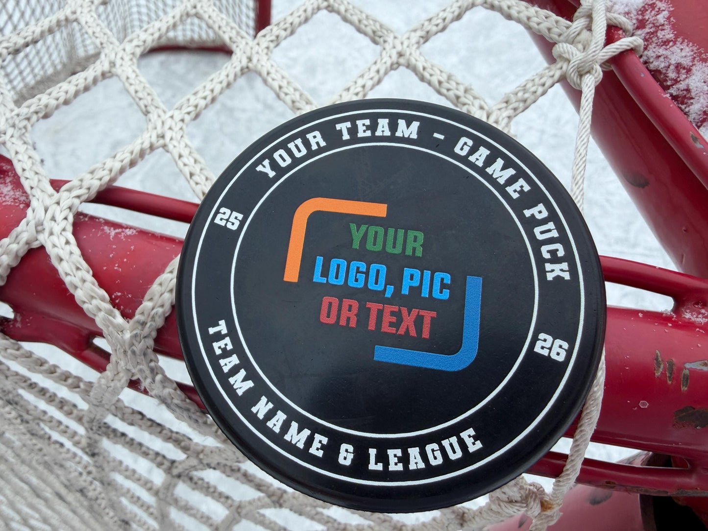 Personalized UV Printed Hockey Puck for Team Awards and Logos