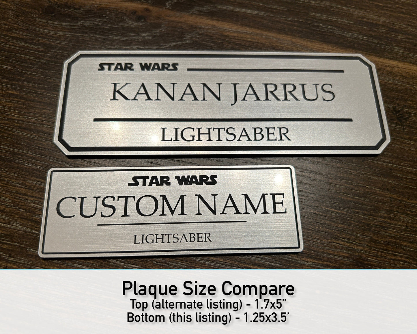 Name Plate for Lightsaber & Prop Display (Large)