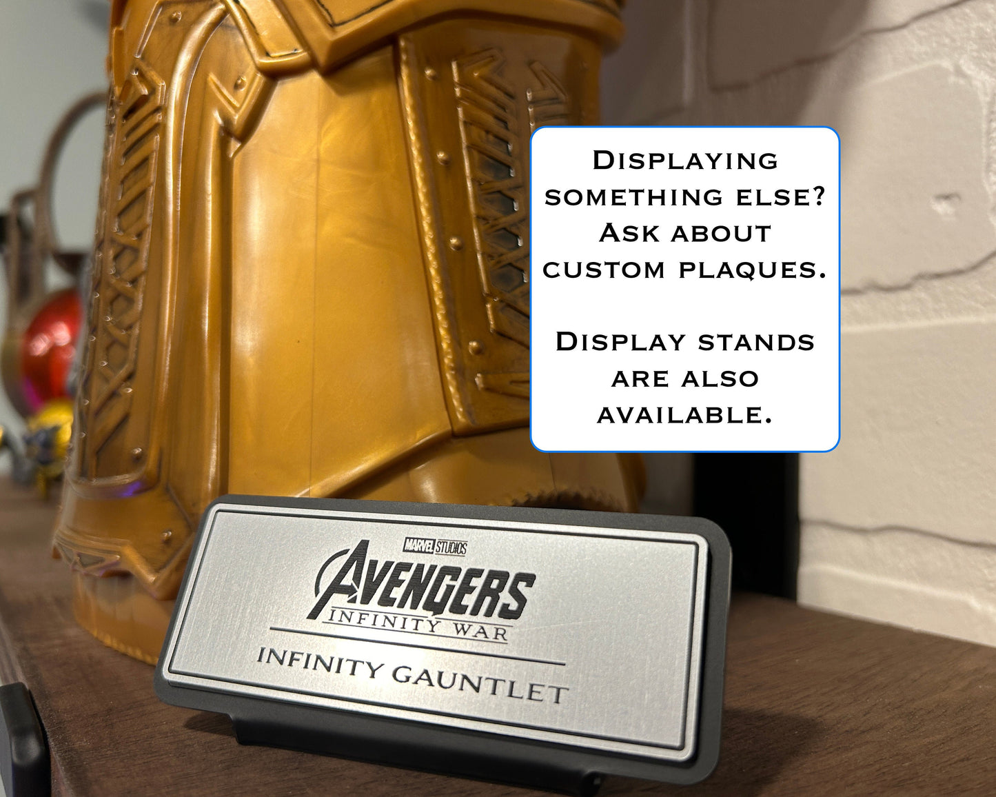 Name Plate for Lightsaber & Prop Display (Small)