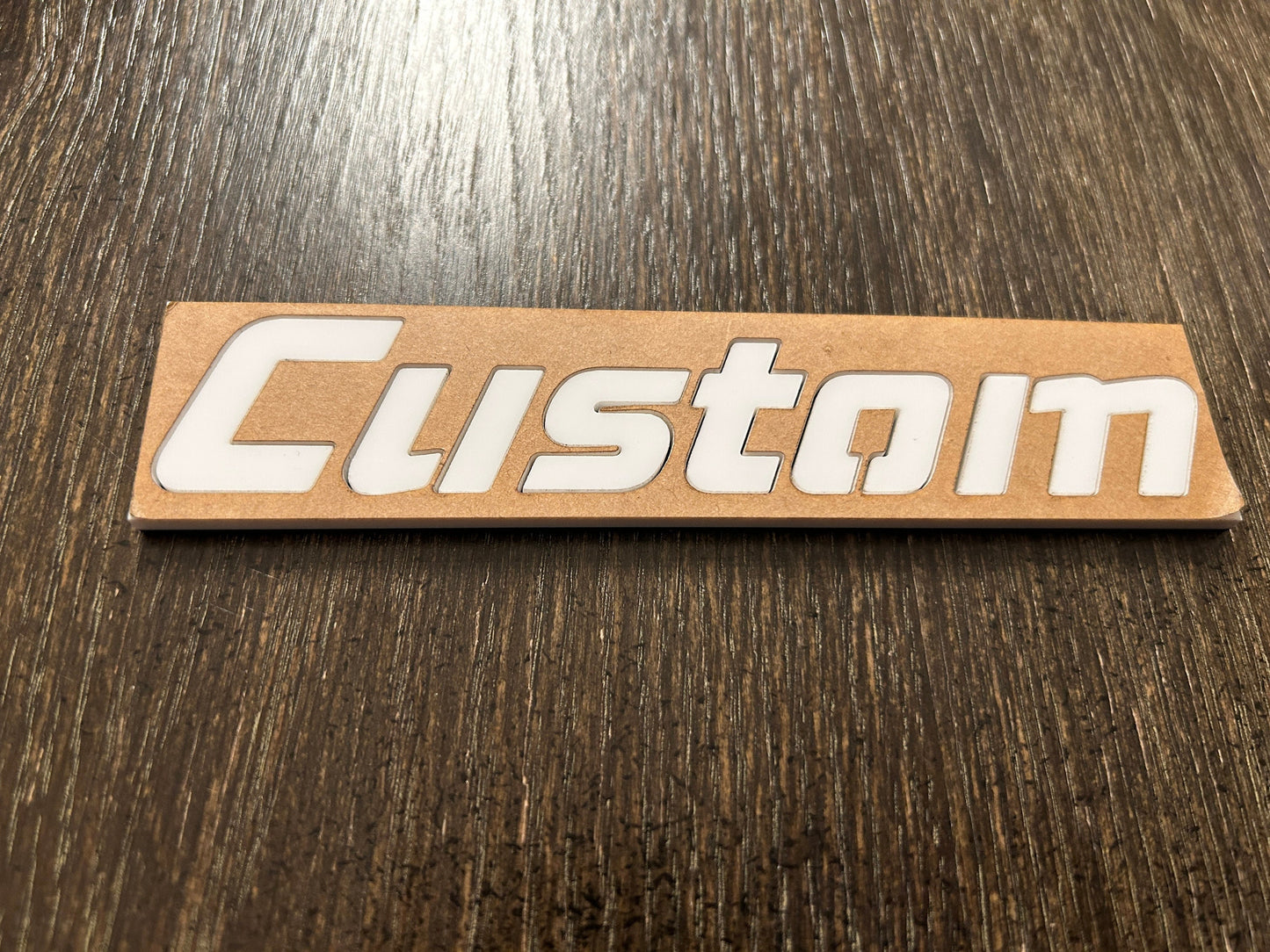 Custom Car Name Emblem: Stencil Font, Peel & Stick