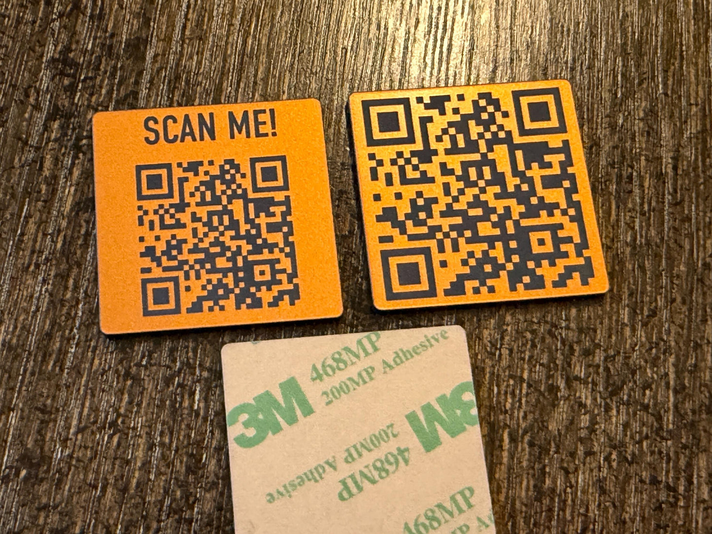 Engraved QR Code Peel and Stick – Business, WiFi, Website Customization