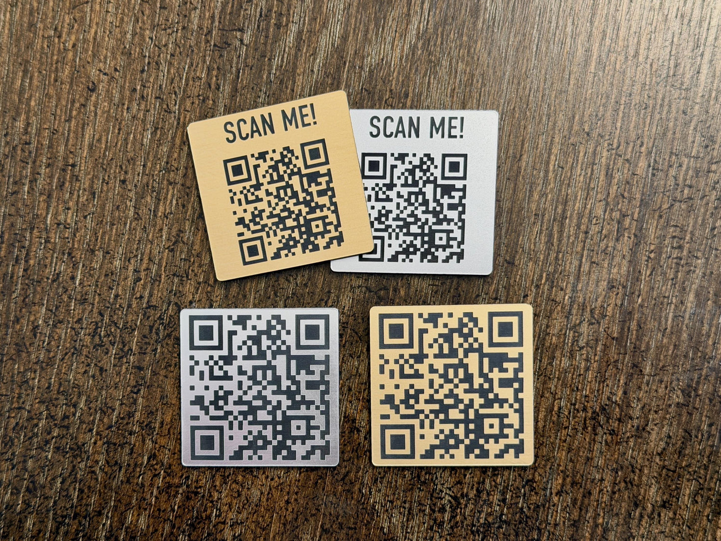 Engraved QR Code Peel and Stick – Business, WiFi, Website Customization