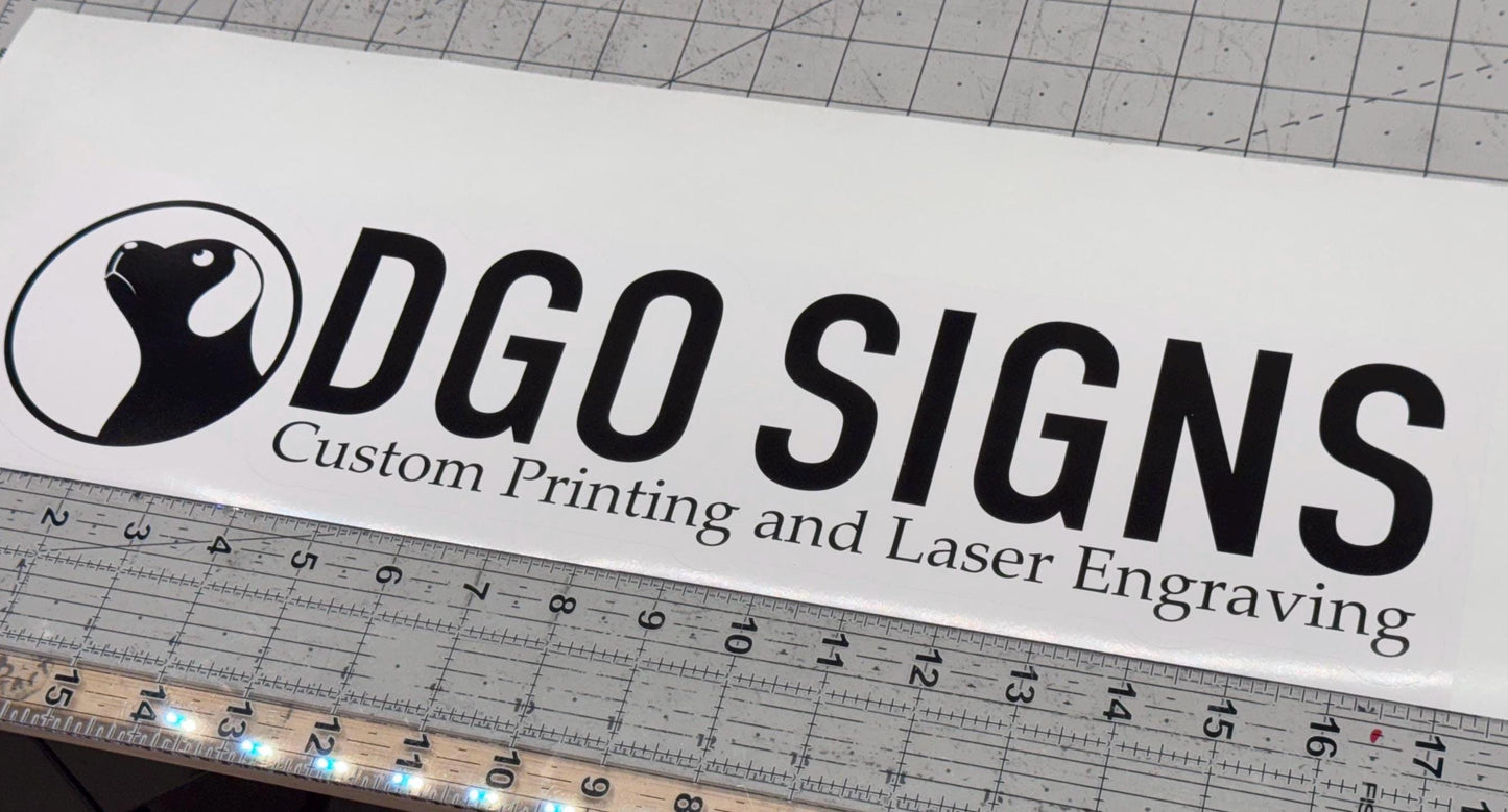 Custom Glossy Finish Vinyl Decals: Full Color Personalized Graphics for Car, Window, Business