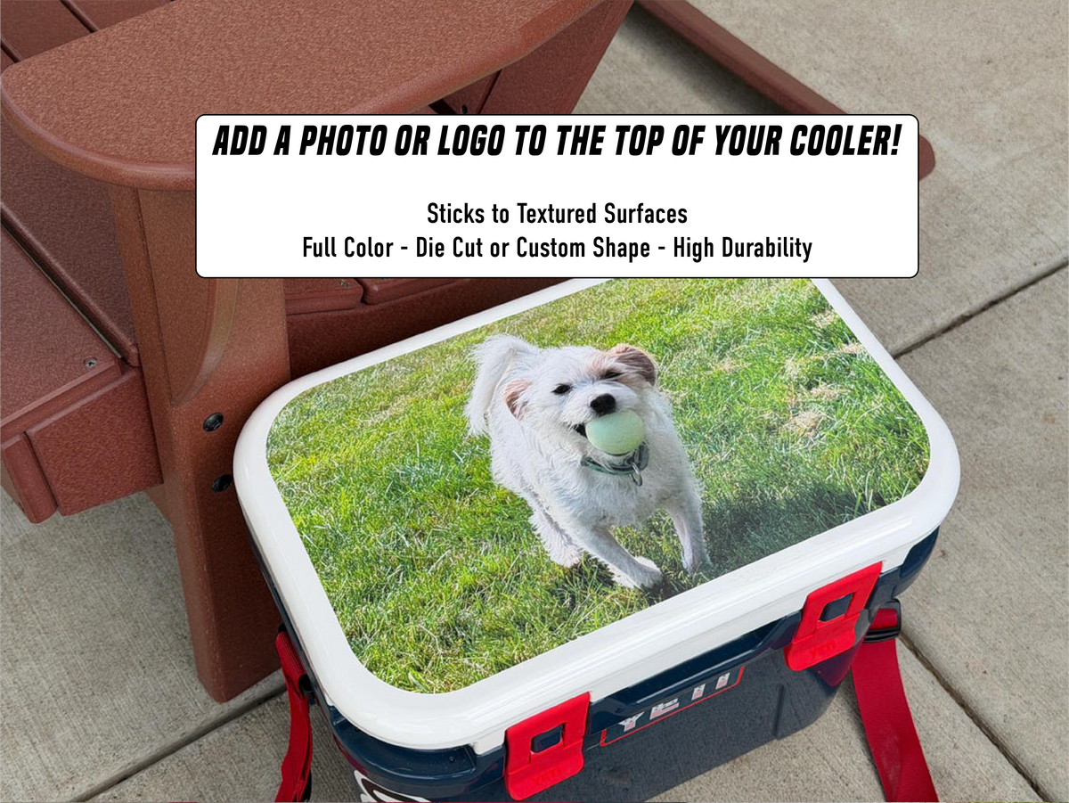 Custom Cooler & Drybox Lid Decal: Personalized Photo Sticker