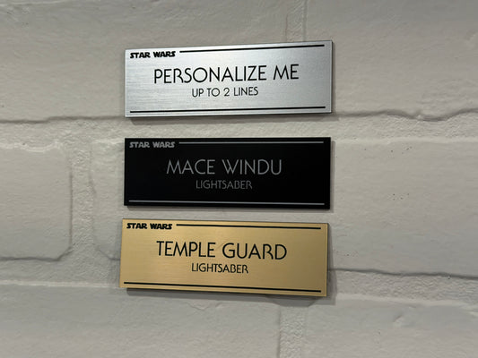 Name Plate for Lightsaber & Prop Display (Medium)