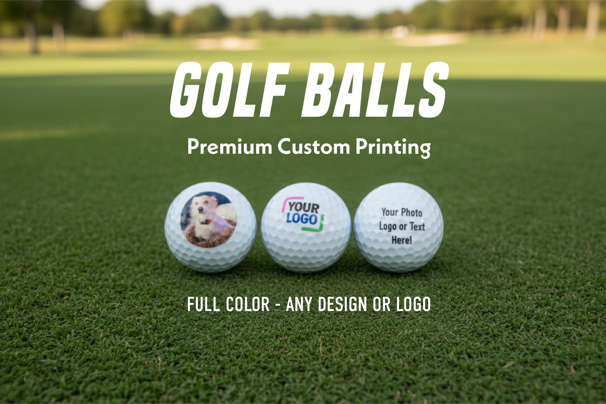 Custom UV printed golf balls with logo design