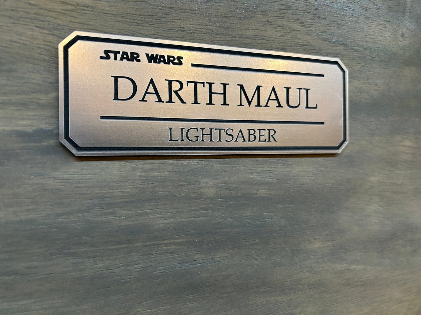 Name Plate for Lightsaber & Prop Display (Large)