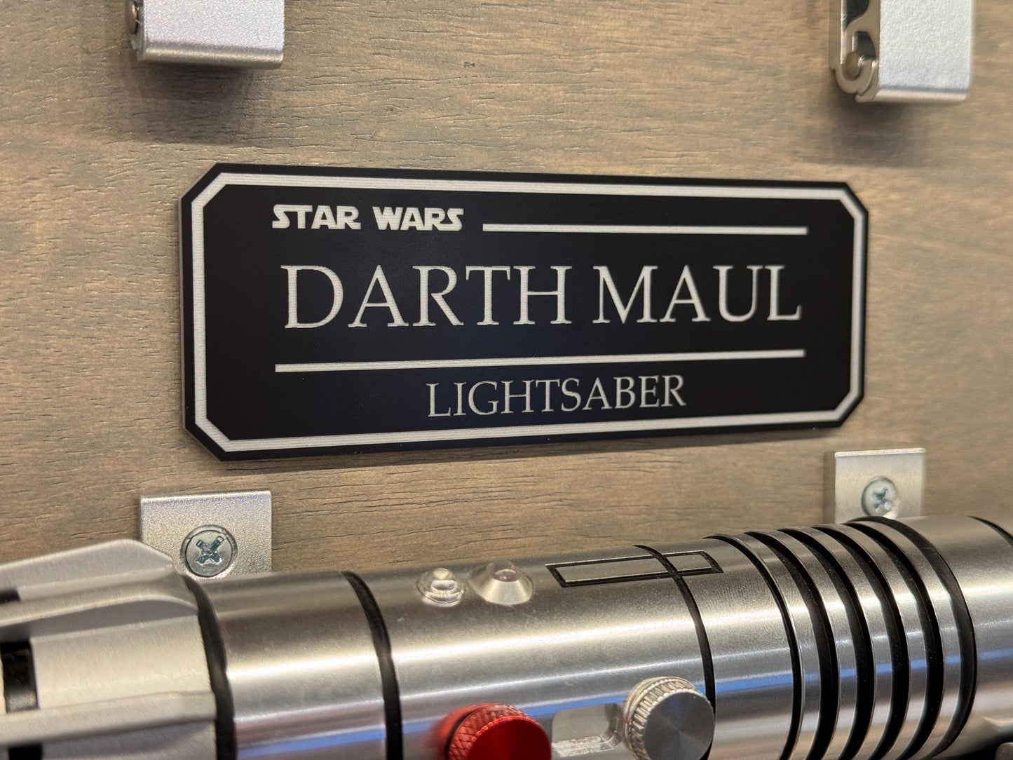 Name Plate for Lightsaber & Prop Display (Large)