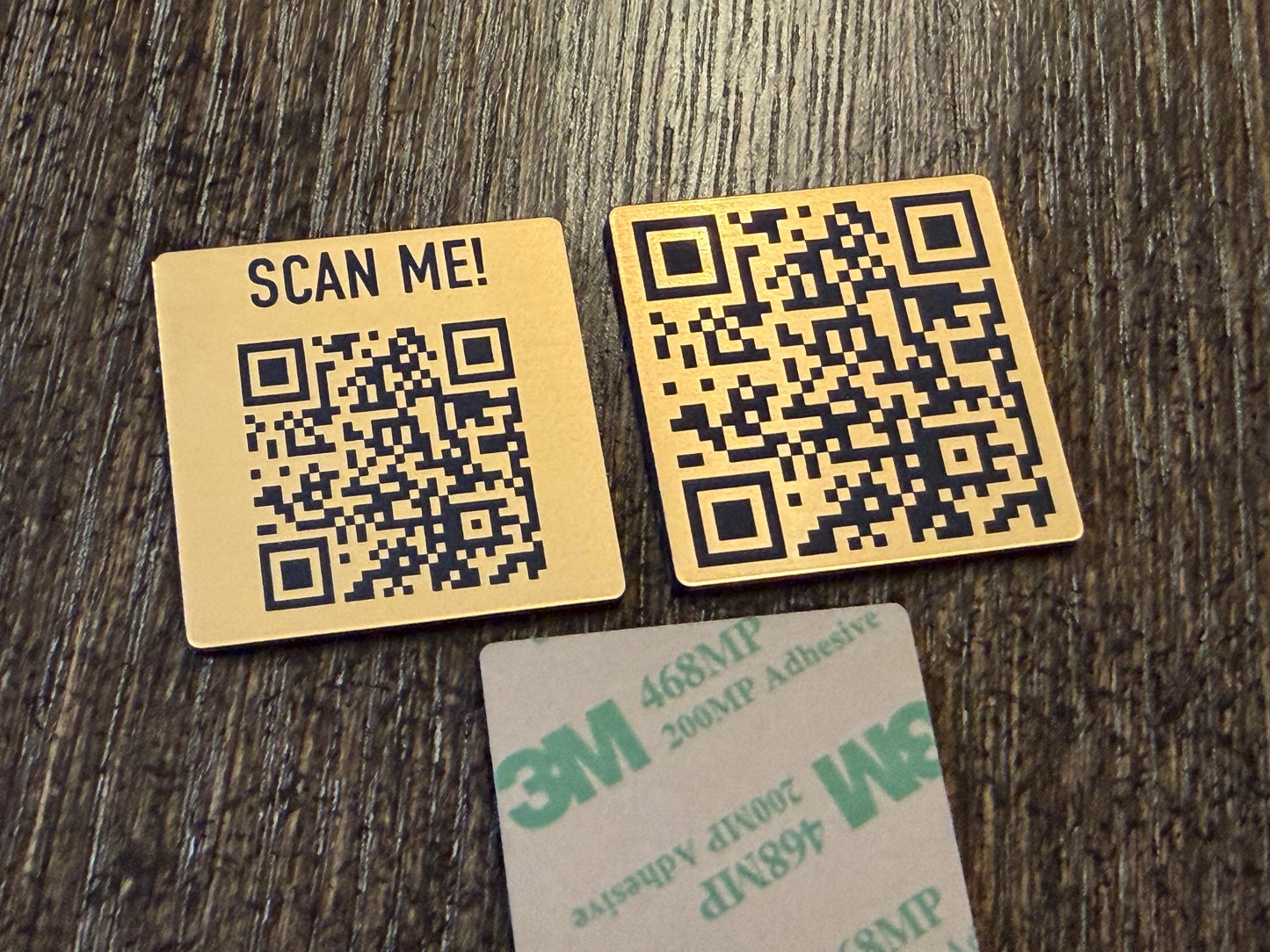 Engraved QR Code Peel and Stick – Business, WiFi, Website Customization
