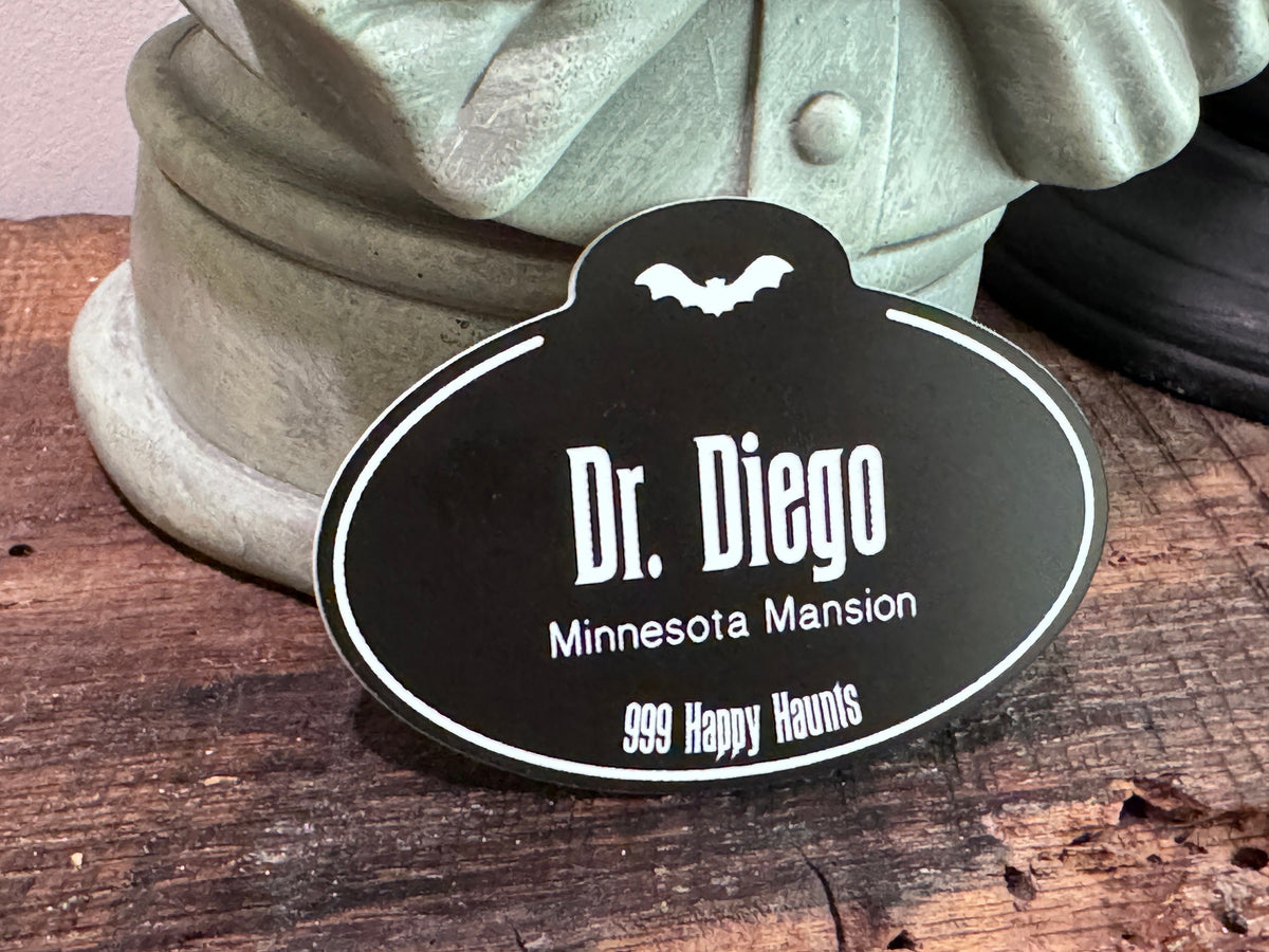 Close-up of Haunted Mansion badge design