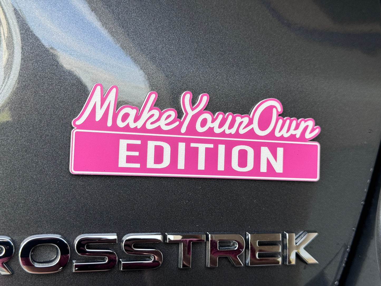 Custom EDITION Badge - Personalizable & Laser Cut with Car-Safe Adhesive