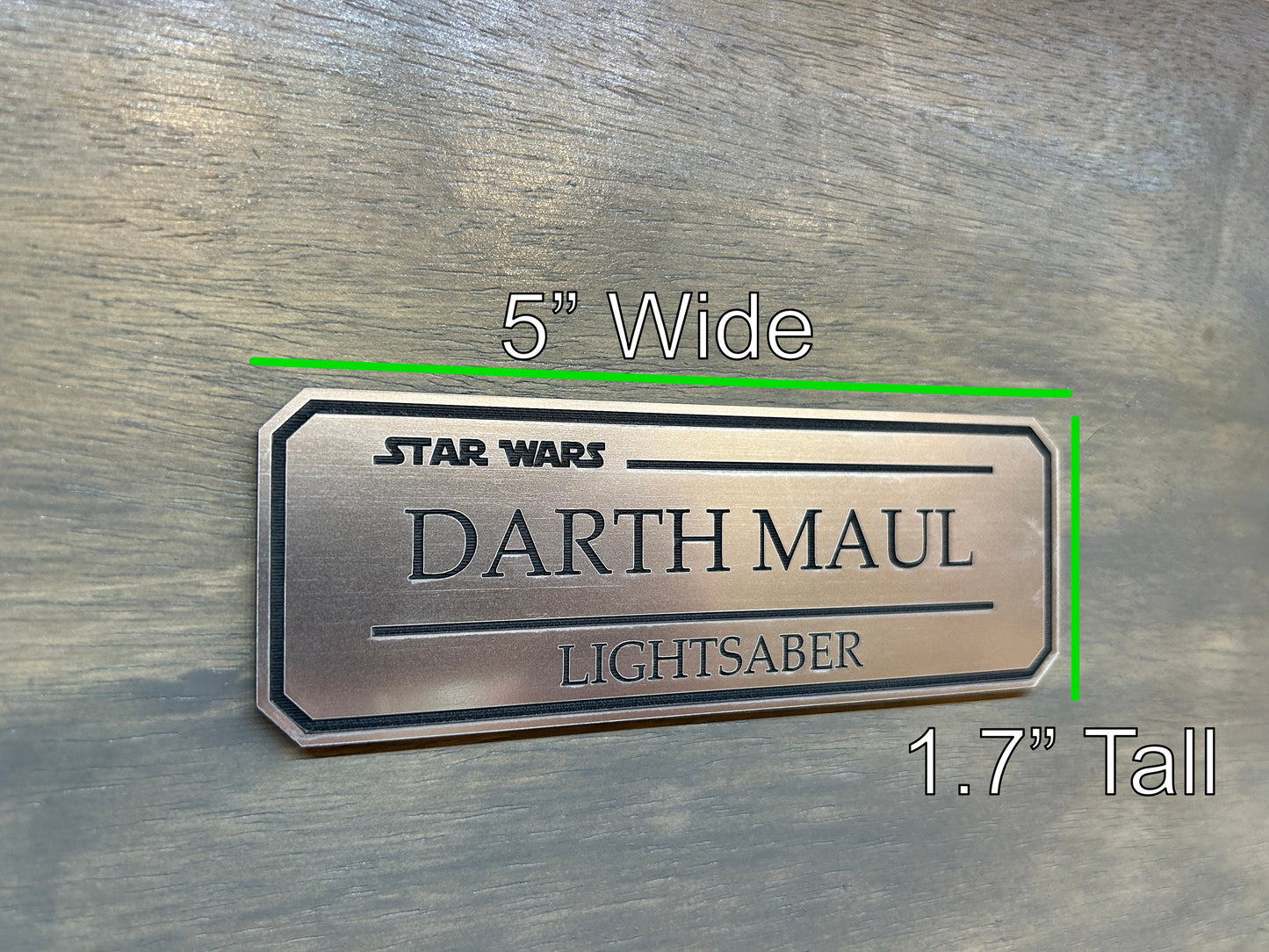 Name Plate for Lightsaber & Prop Display (Large)