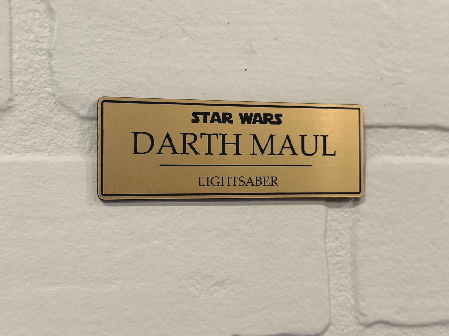 Name Plate for Lightsaber & Prop Display (Small)