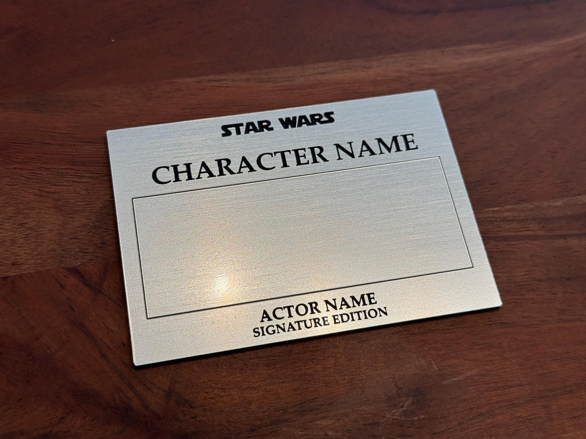 Extra large name plate for lightsaber and prop display