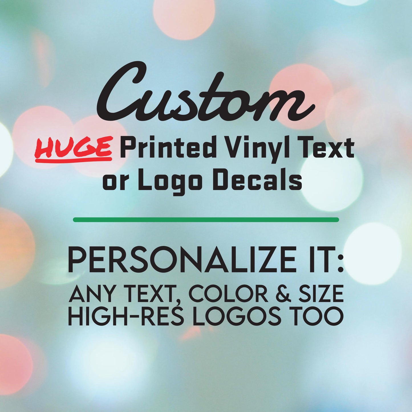 Custom Vinyl Sticker: Full Color Personalized Graphics for Car, Window, Business