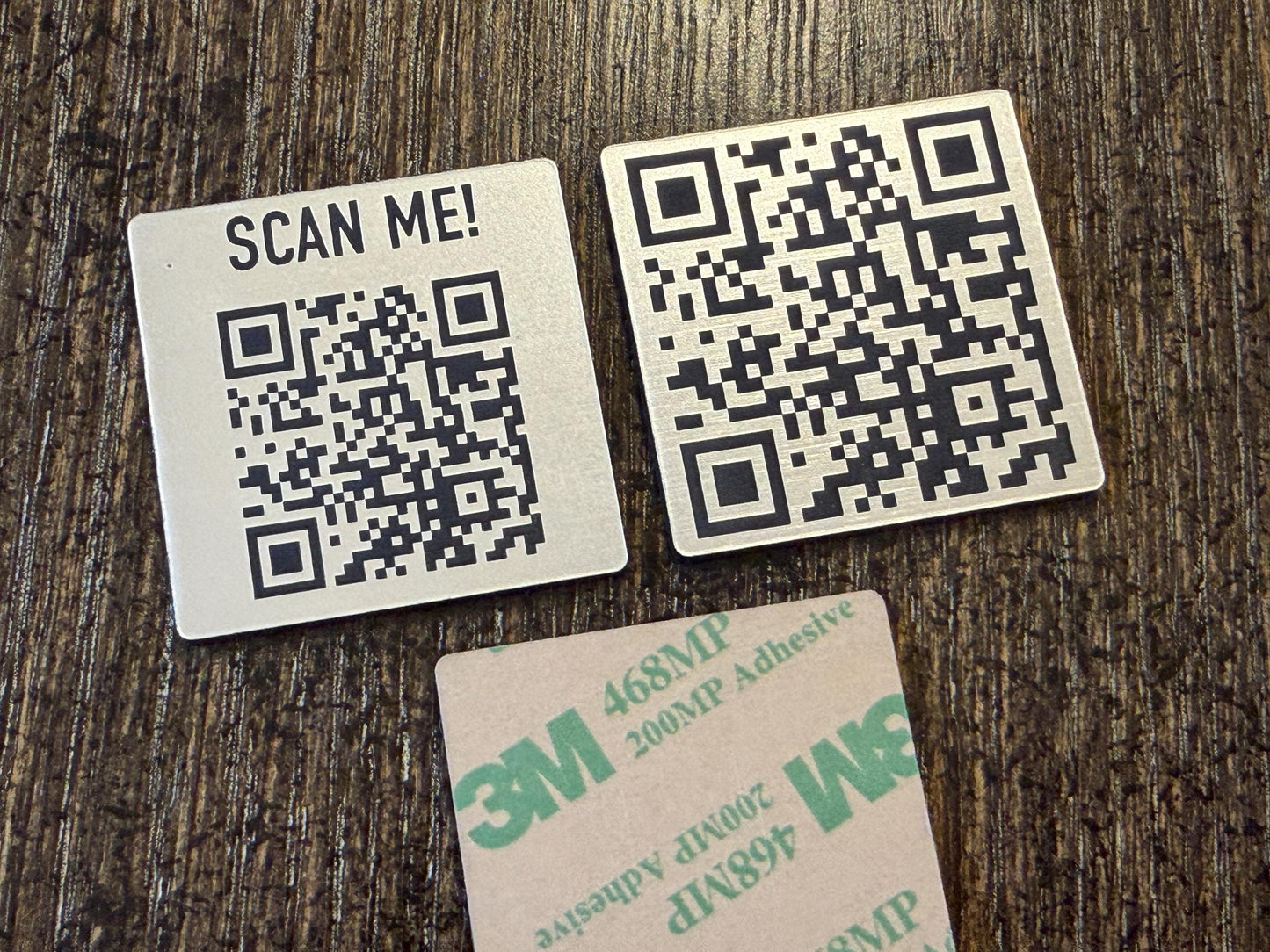 Engraved QR Code Peel and Stick – Business, WiFi, Website Customization